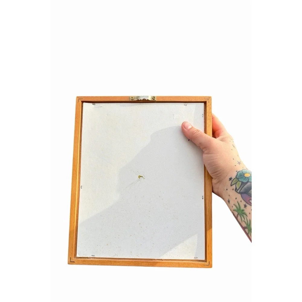 Vintage Floral Heart Dried Flowers Shadow Box Hanging Wall Decor, Love 8x10